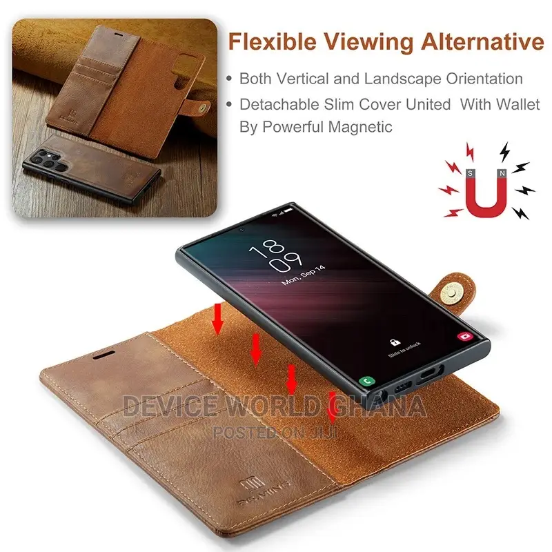 Dg 2in1 Detachable Leather Flip Case Samsung S25ultra S24u 2