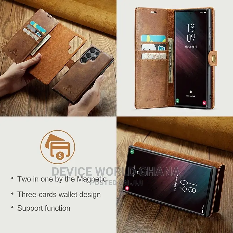 Dg 2in1 Detachable Leather Flip Case Samsung S25ultra S24u 2