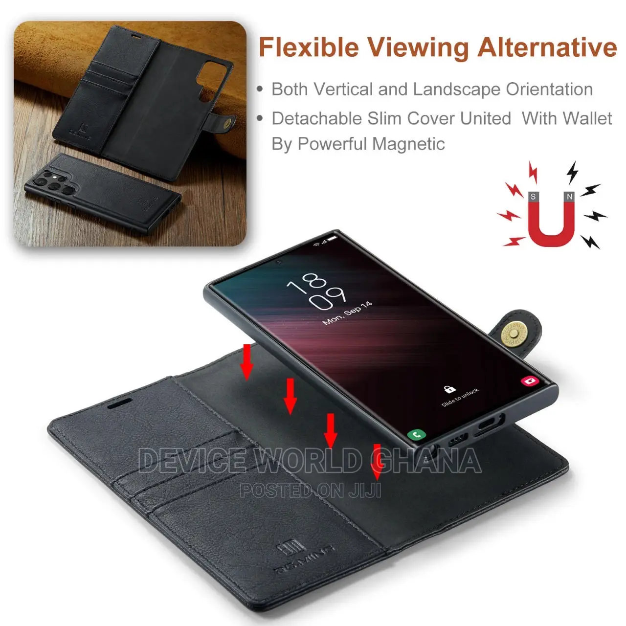 Dg 2in1 Detachable Leather Flip Case Samsung S25ultra S24u 2