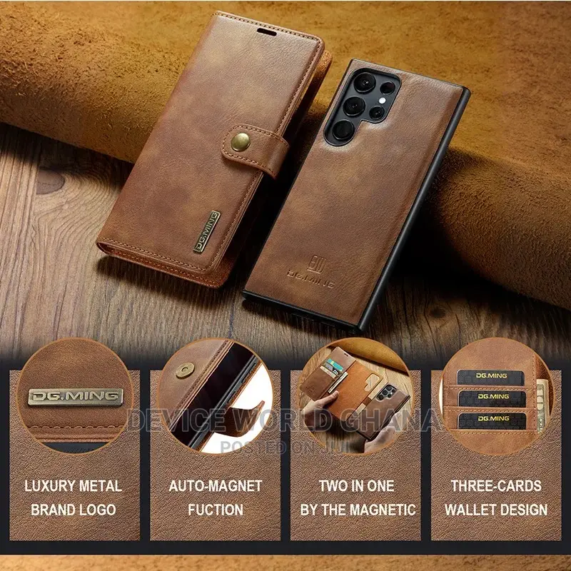 Dg 2in1 Detachable Leather Flip Case Samsung S25ultra S24u 2
