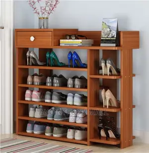 Shoe Rack Wooden - Coffee Brown