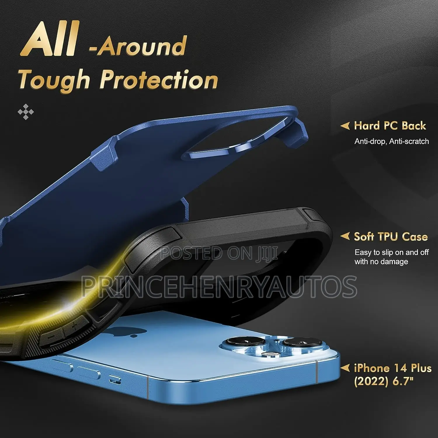 INFILAND 12FT Military Drop Protection for iPhone 14 Plus