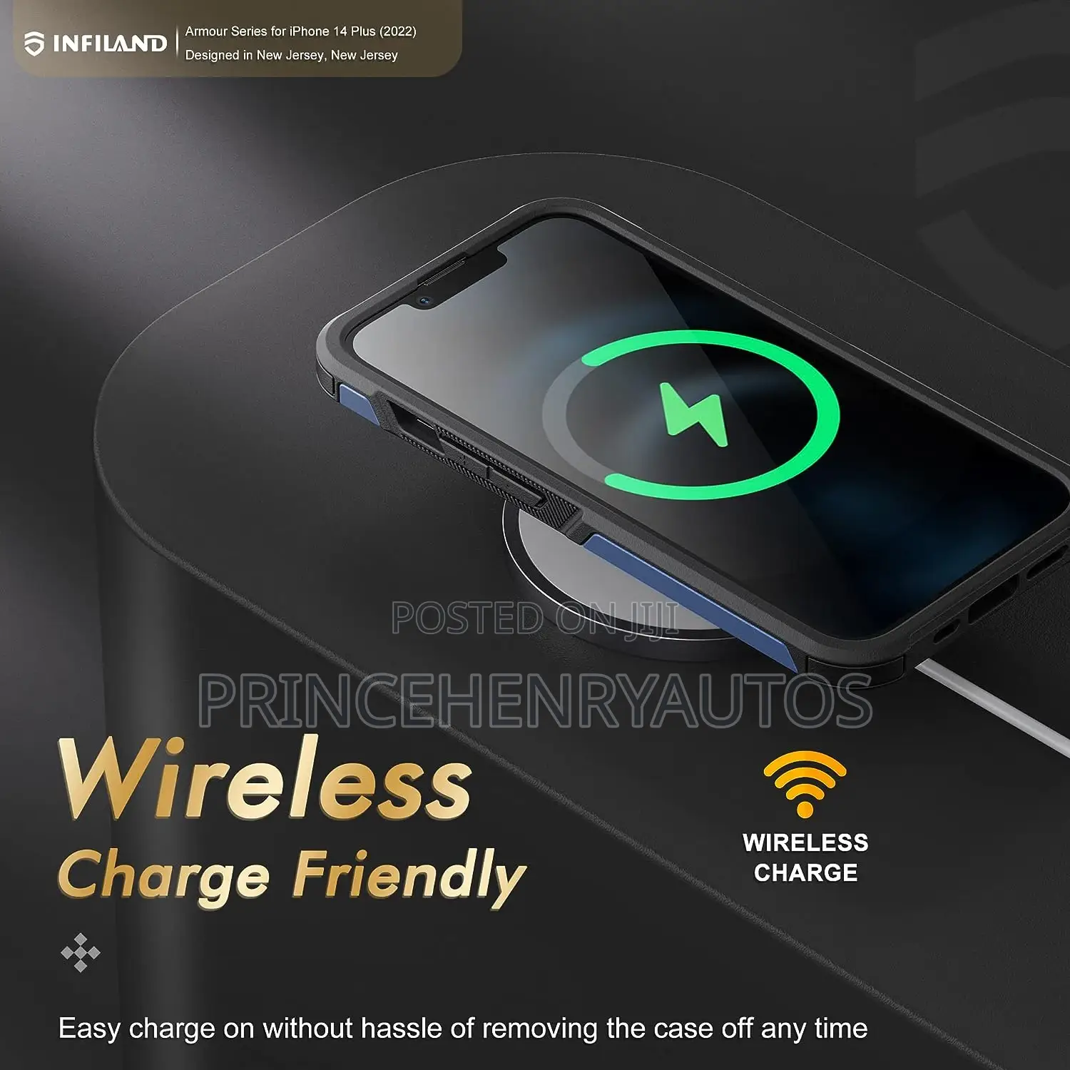 INFILAND 12FT Military Drop Protection for iPhone 14 Plus