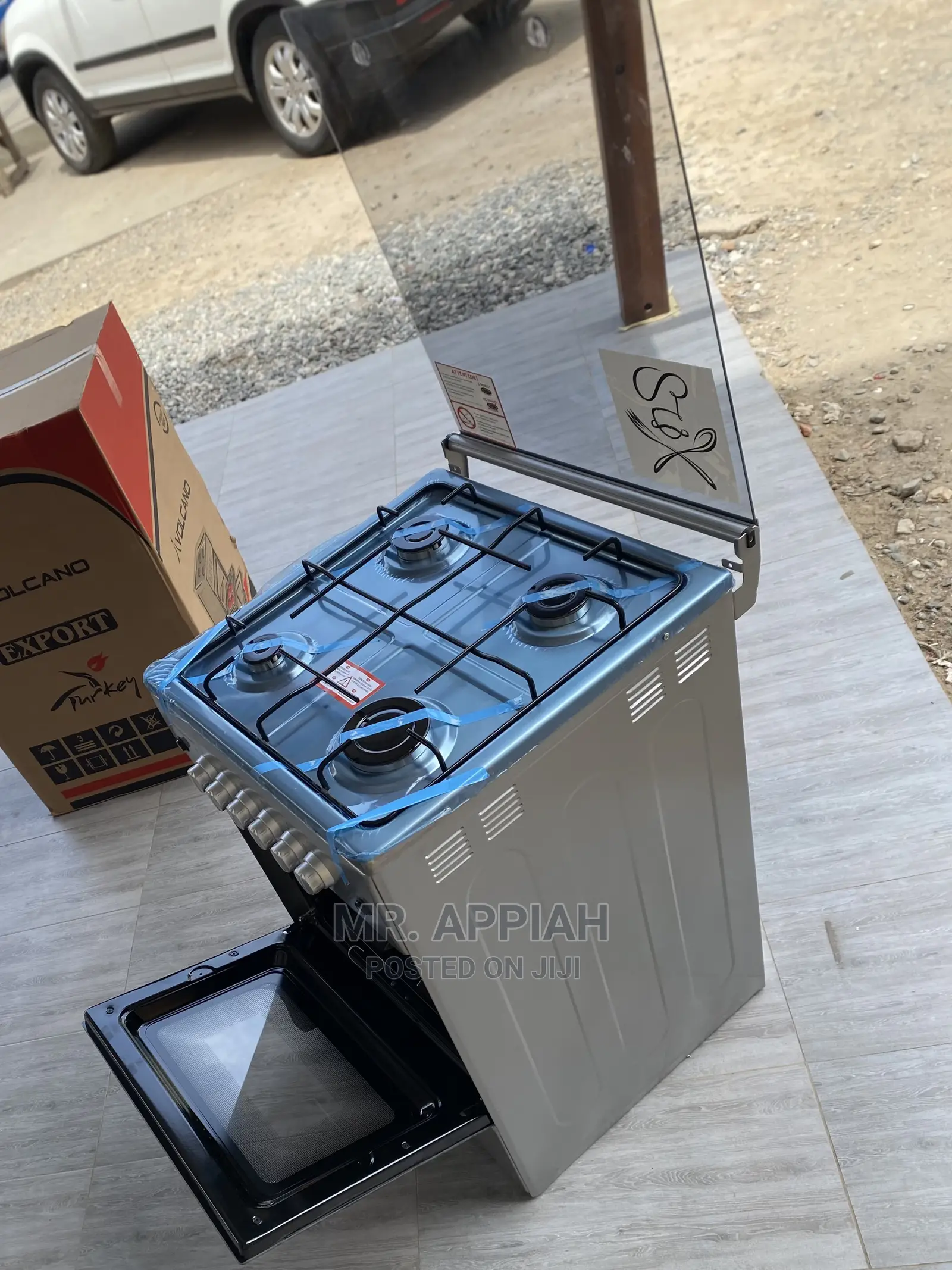 Long Lasting Volcano  Oven and Grill 50x55 4gas Cooker,Gray