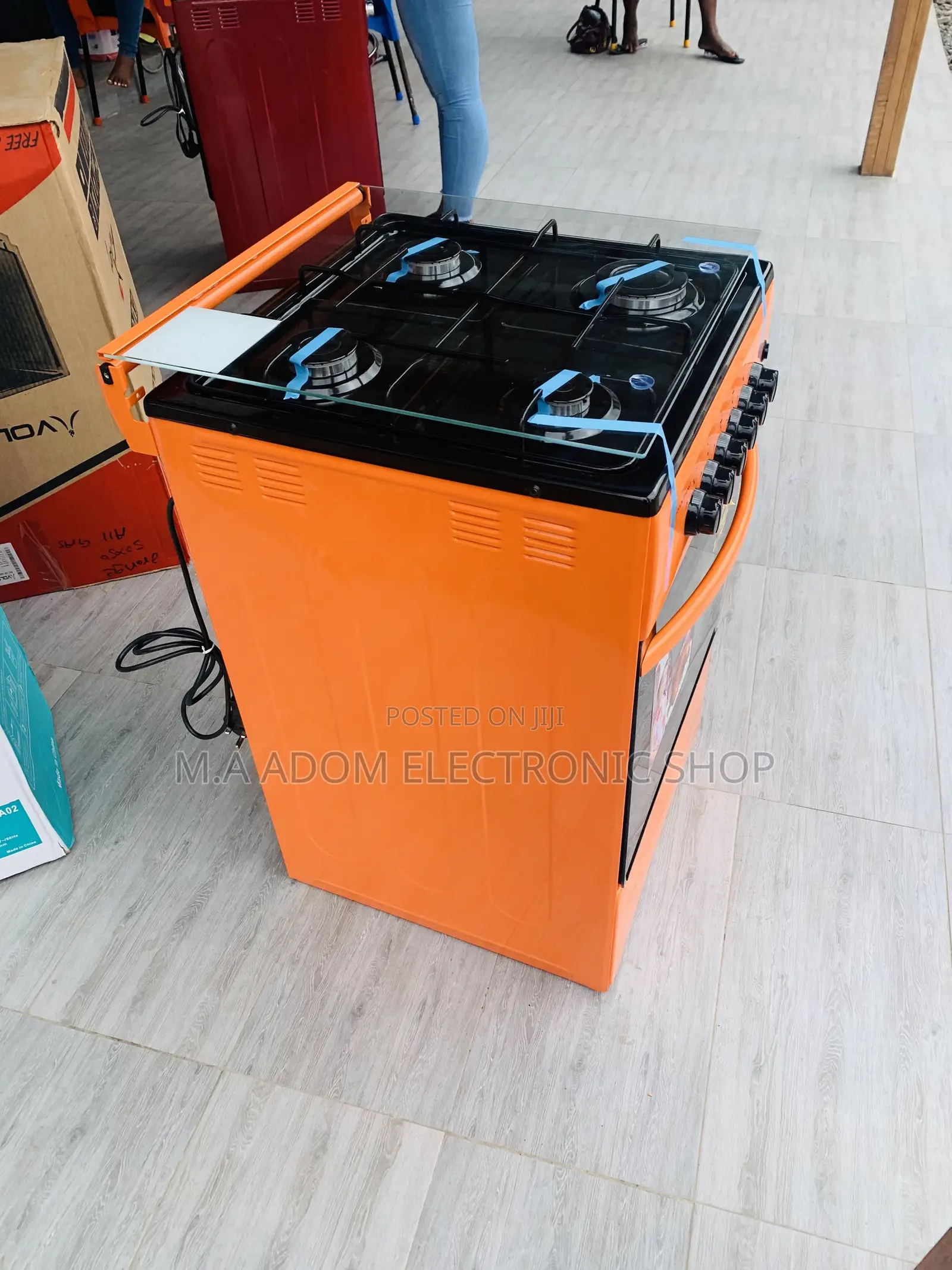 Coated Volcano Orange 4 B 50x50 Gas Stove With Grill