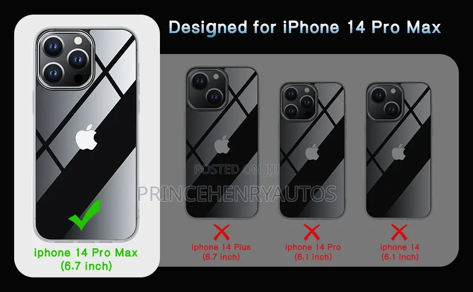 DOPLON Crystal Clear Designed For iPhone 14 Pro Max Case