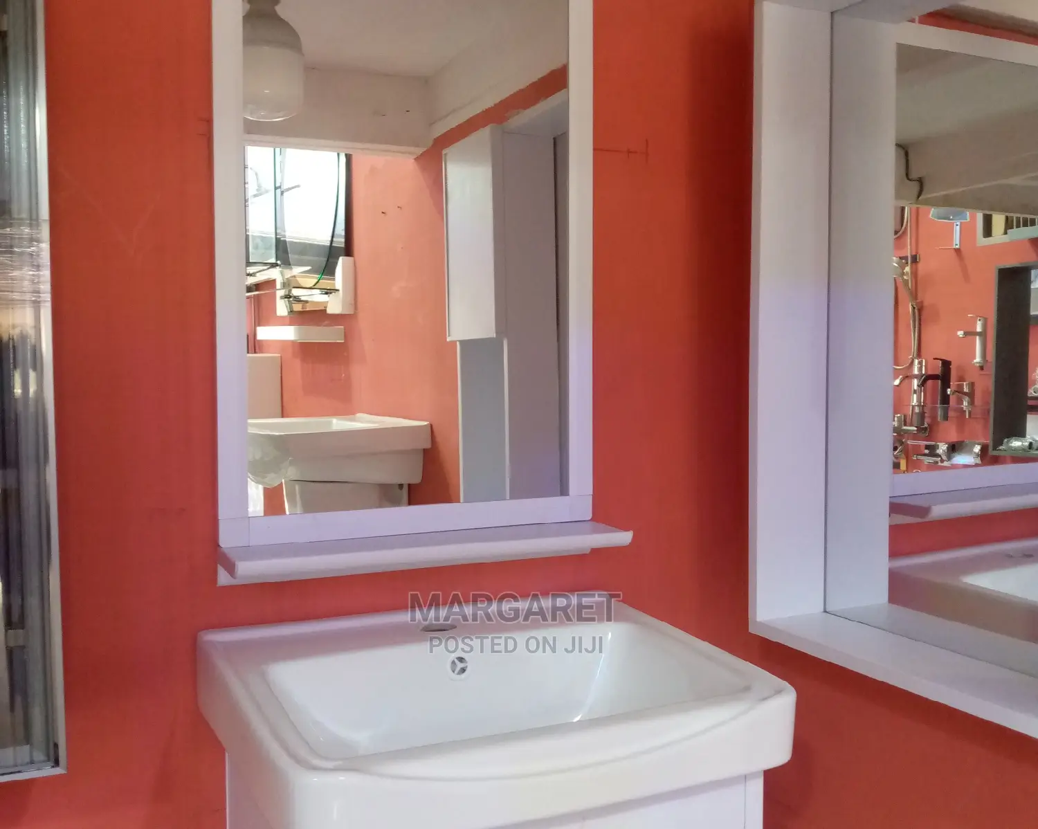 Cabinet Wash Hand Basin and Nice Mirror