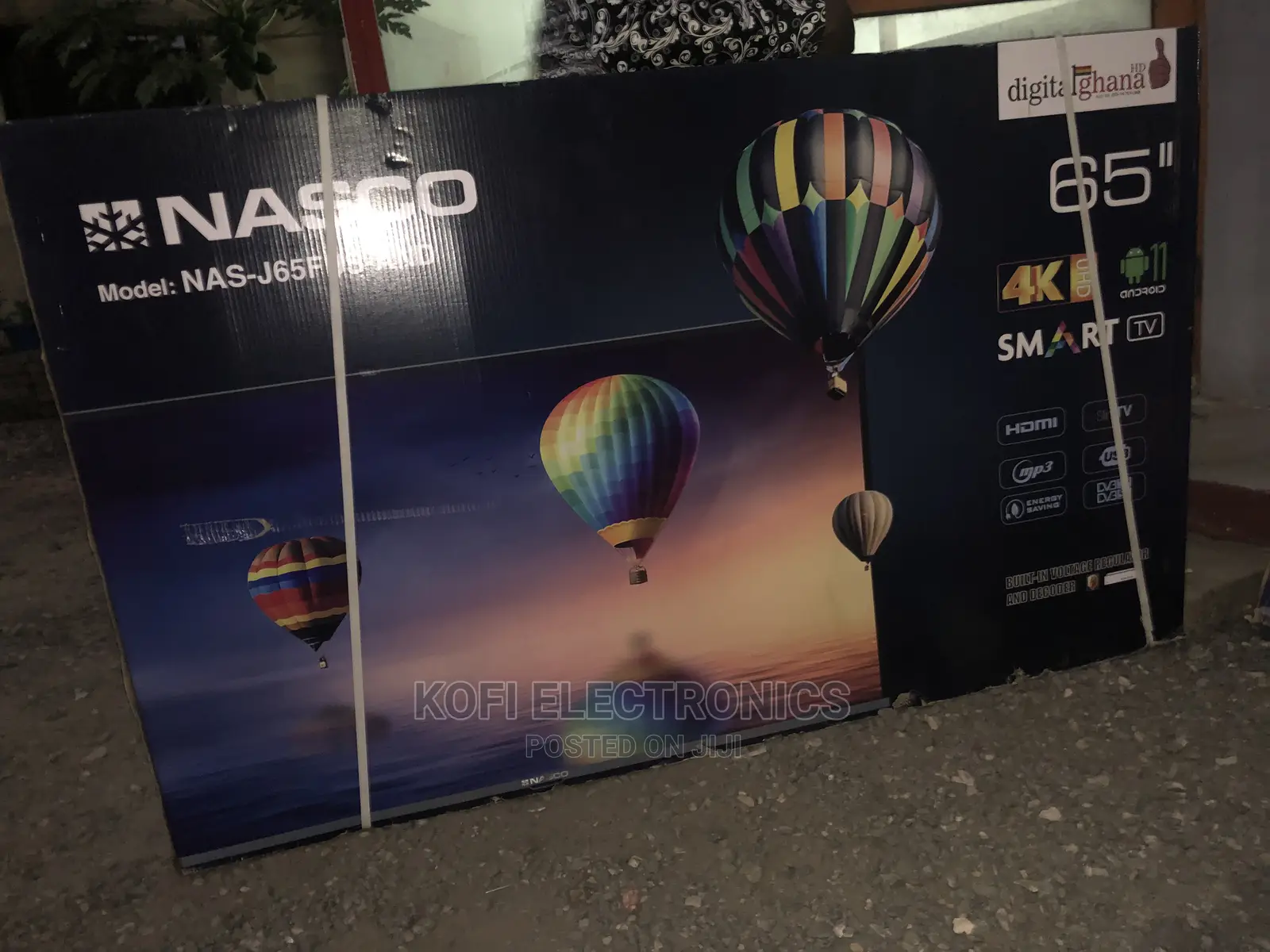 Nasco NAS-H65-FUS Digital Satellite UHD 4K Smart TV – 65′′