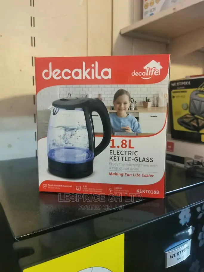 New~Decakila 1.8L Kettle Boil Dry Protection