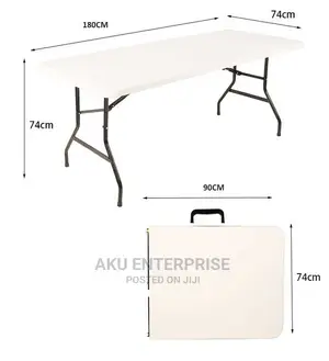 8 Seater Folding Table White Plastic Dining Party Wedding