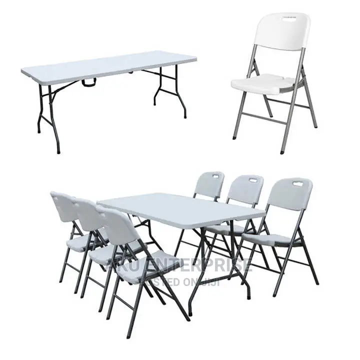 8 Seater Folding Table White Plastic Dining Party Wedding