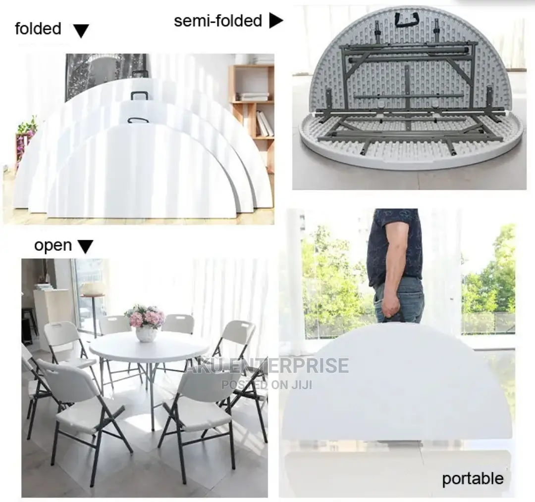 Round Outdoor Picnic Folding Table