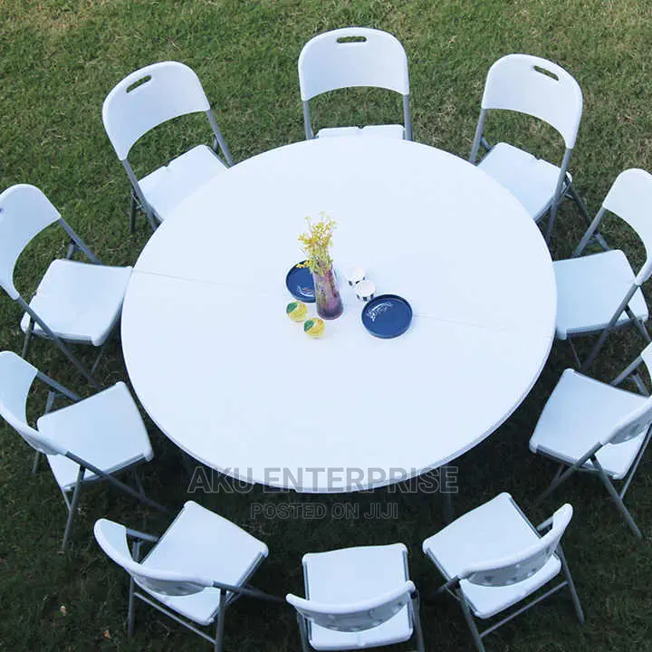 Round Outdoor Picnic Folding Table