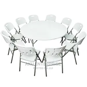 Round Outdoor Picnic Folding Table