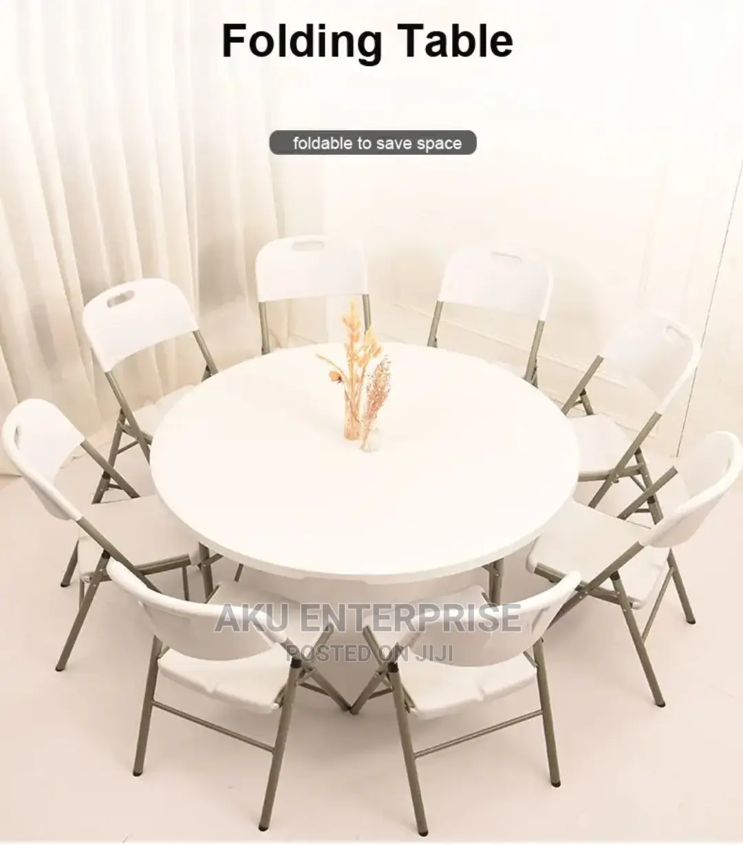 Round Outdoor Picnic Folding Table