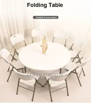 Round Outdoor Picnic Folding Table