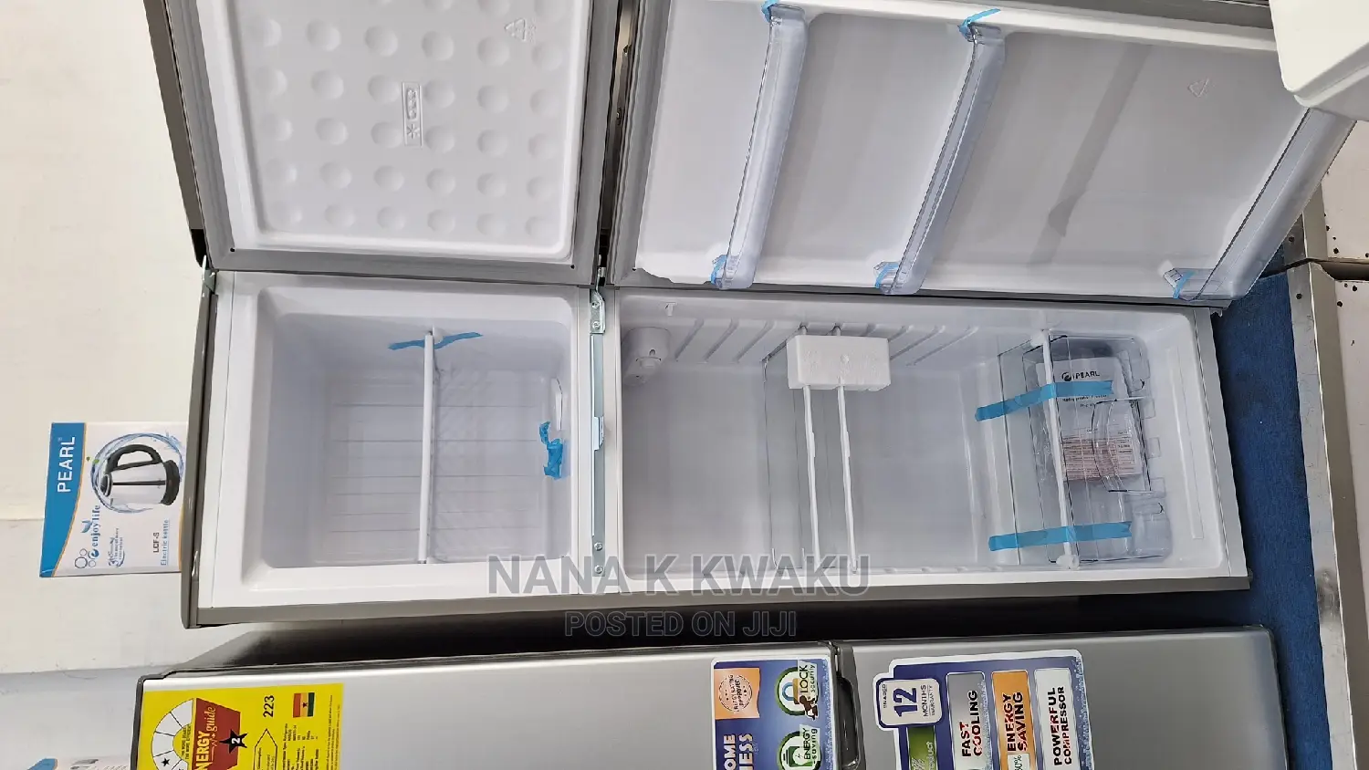 166litres_pearl Pf270 Double Door Fridge With Top Freezer