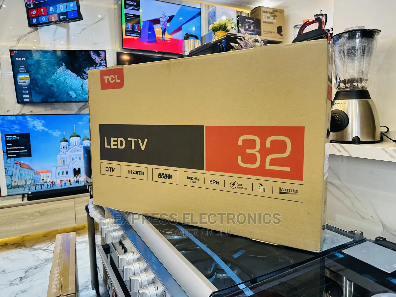 Metallic Black Bezel Less 32D3200 TCL Satellite Tv 