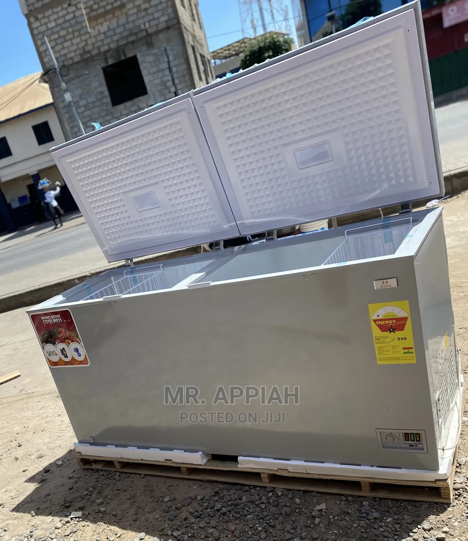Fast Chilling Zara 577L Chest Freezer(Gray) 