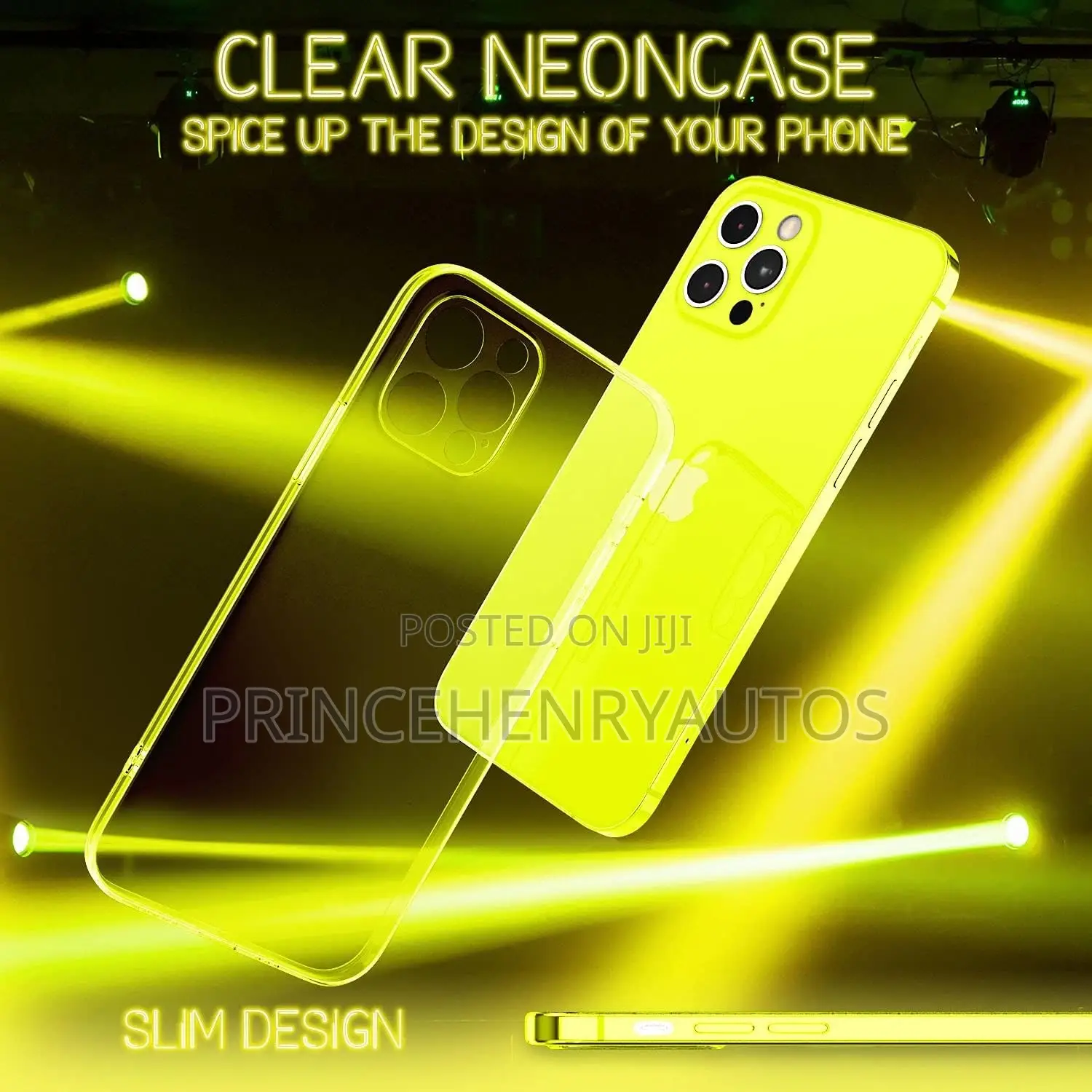 NALIA Clear Neon Cover Compatible With iPhone 13 Pro Case