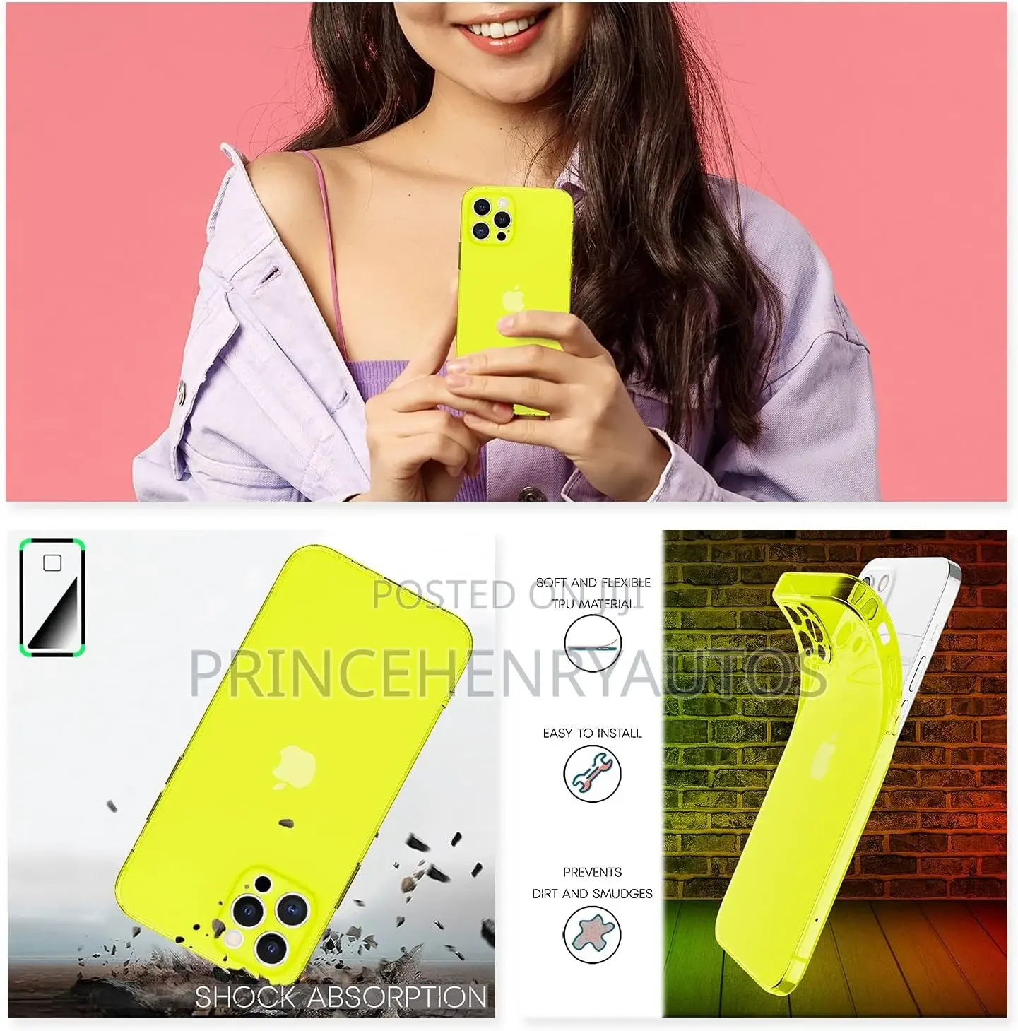 NALIA Clear Neon Cover Compatible With iPhone 13 Pro Case
