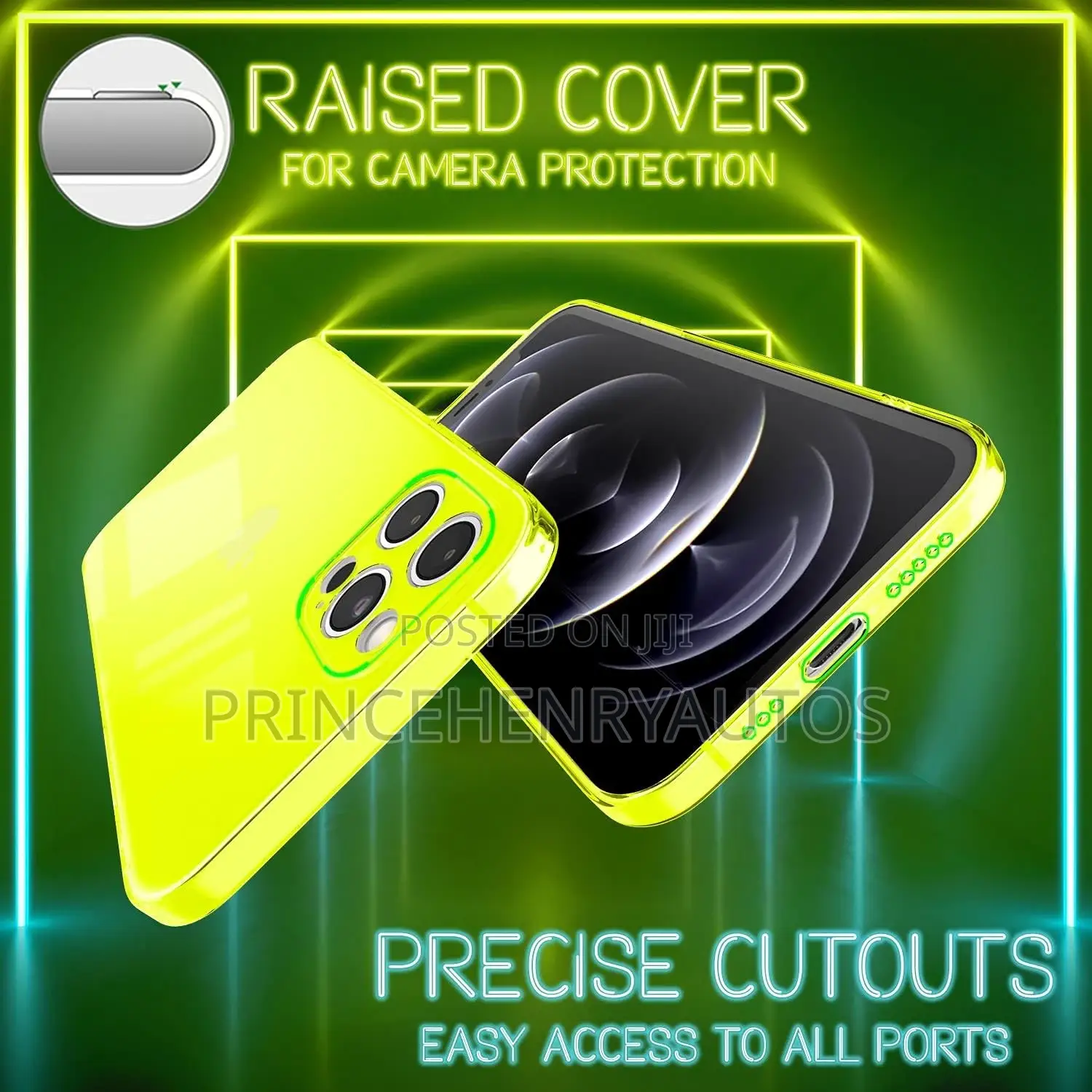 NALIA Clear Neon Cover Compatible With iPhone 13 Pro Case