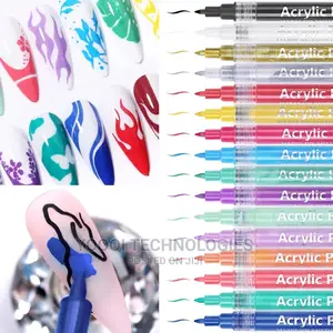 16 Colors 3d Acrylic Nail Paint Pen