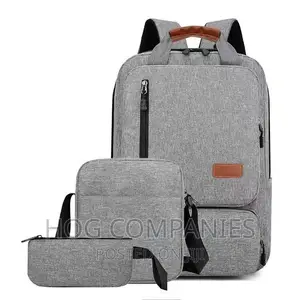 3pcs Waterproof Laptop Backpack Travel/School Bag With Usb