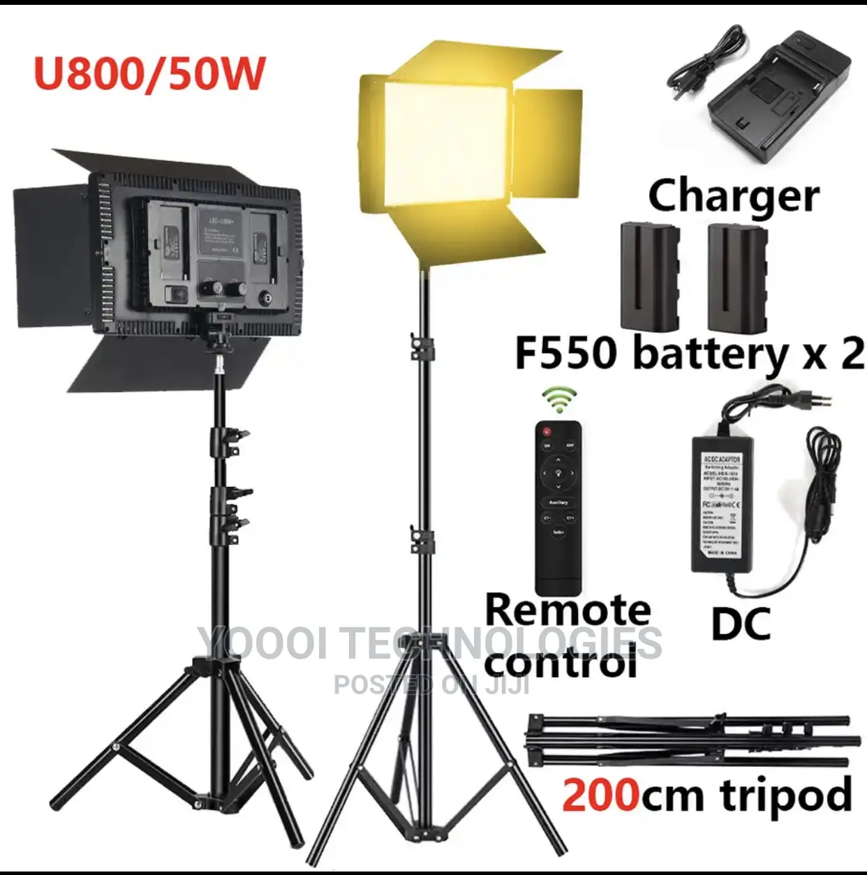 50w U800 RGB Light With Battery,Charger Stand