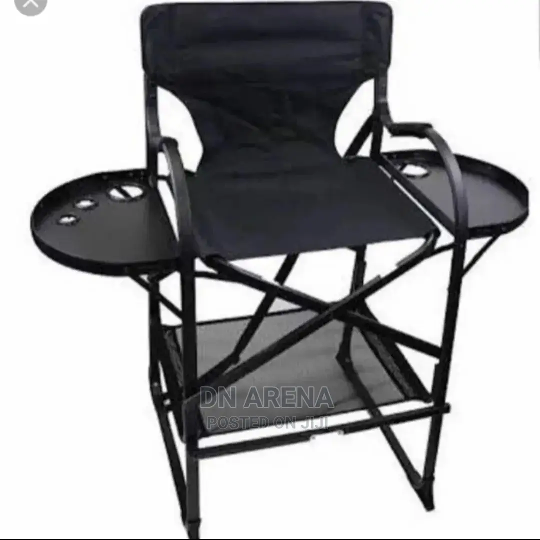 Heavy Duty Make Up Chairs With Two Sided Tray Foldable