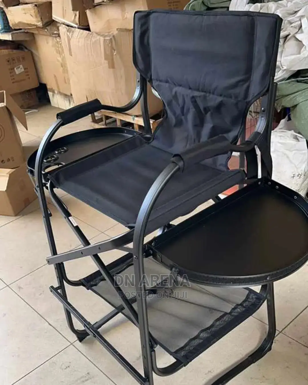 Heavy Duty Make Up Chairs With Two Sided Tray Foldable