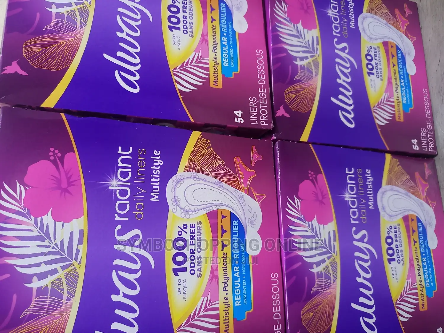 Always, Radiant Daily Liners for Women, Regular Length-54pcs