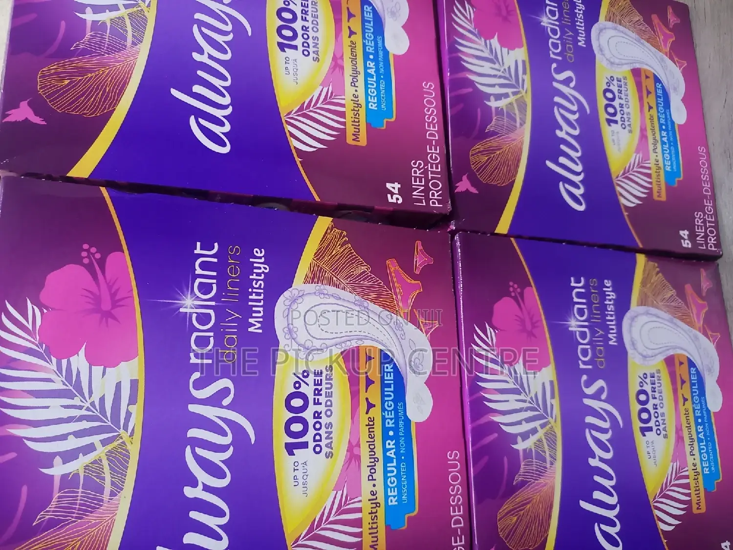 Always, Radiant Daily Liners for Women, Regular Length-54pcs