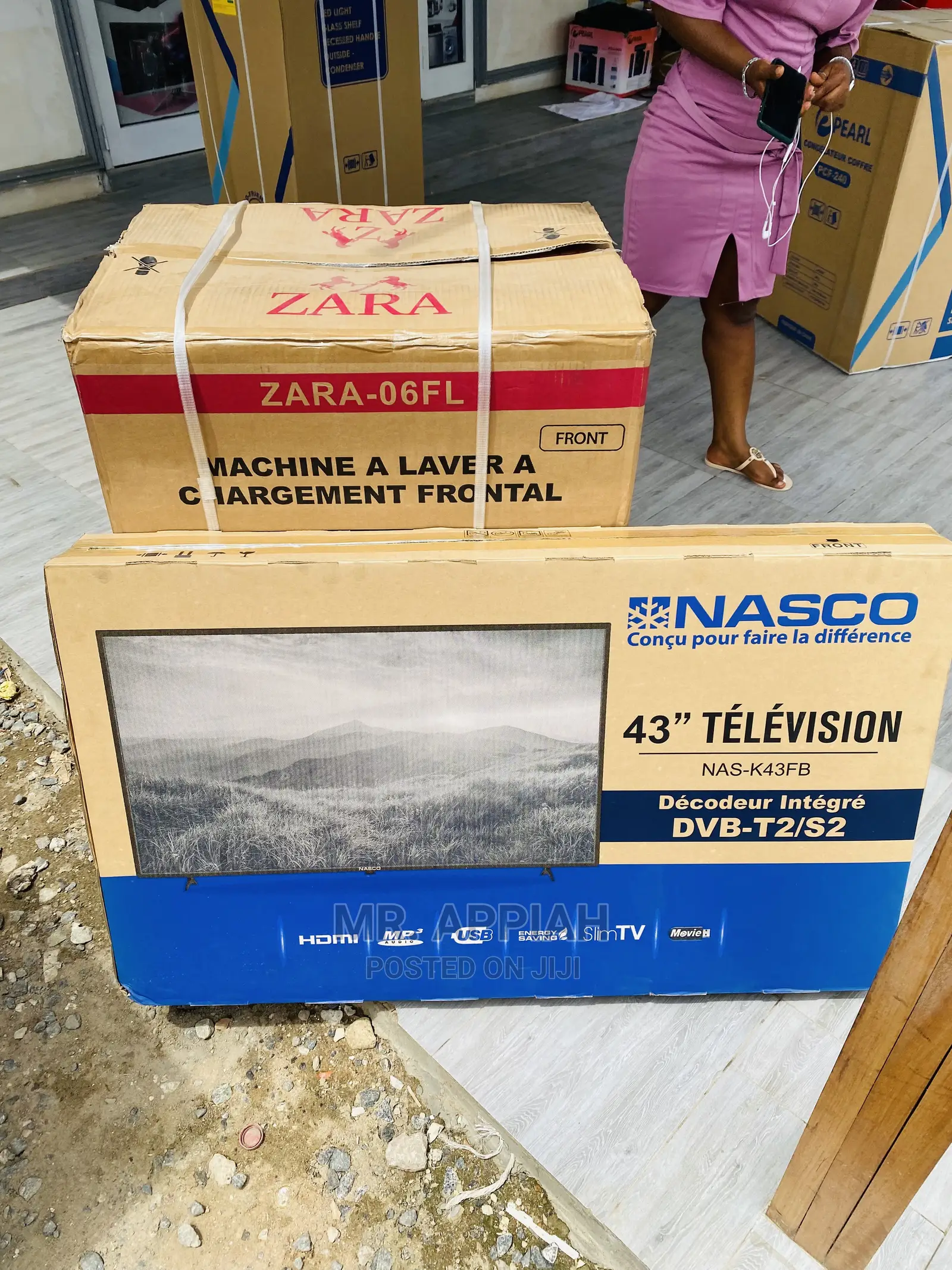 Durable Nasco 43”(Black)Full HD Satelite Tv on Sale