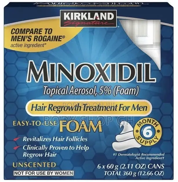 Kirkland Minoxidil Foam /Works Faster for Beard and Hairloss