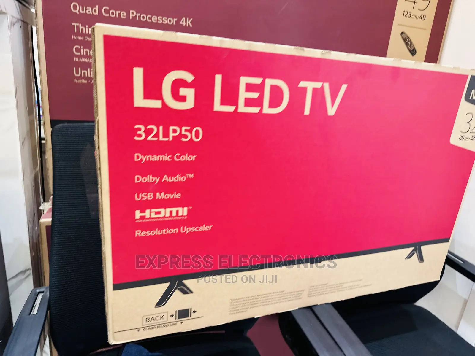 Glossy Black Slim Lg 32”Lp5000 HD Satellite Digital Tv 