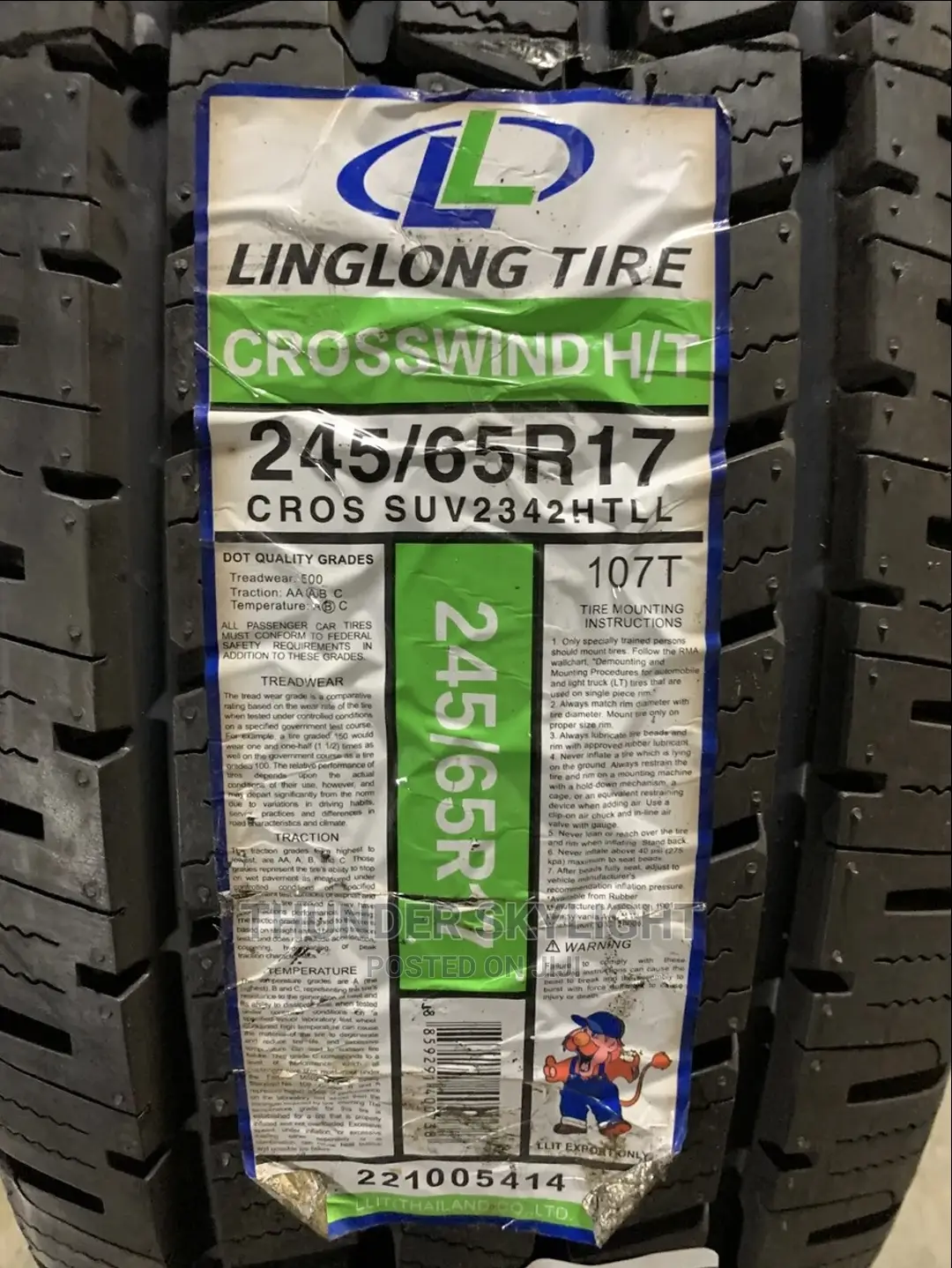 245/65r17 All Terrain Tyre Crosswind Ling Long