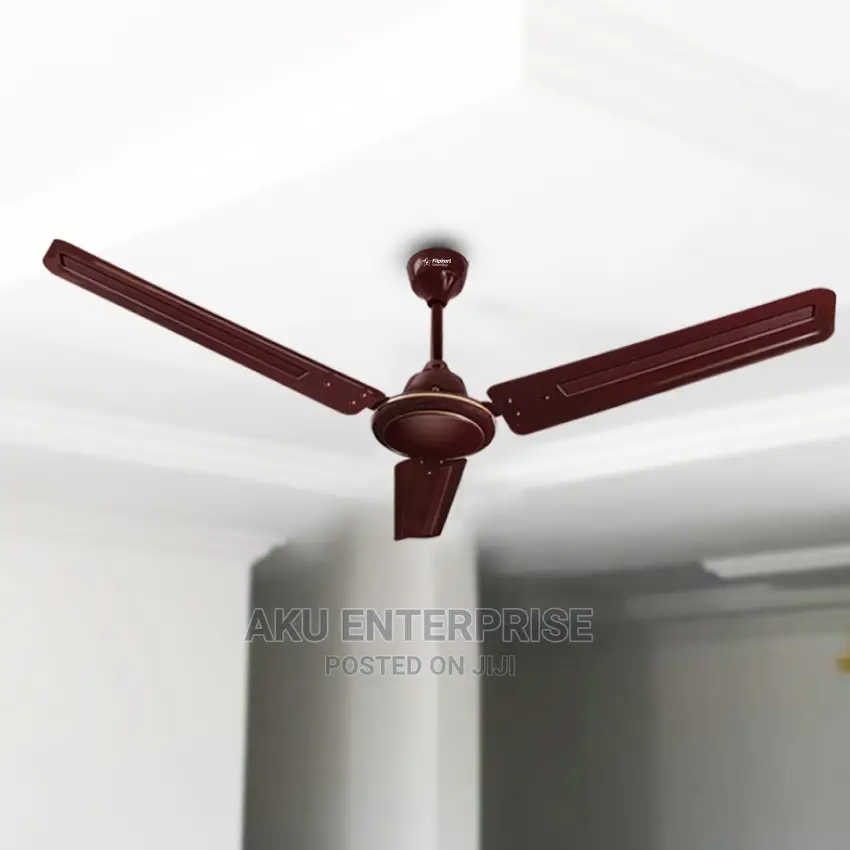 Neon Ceiling Fan White Coffee Colour Short Blade