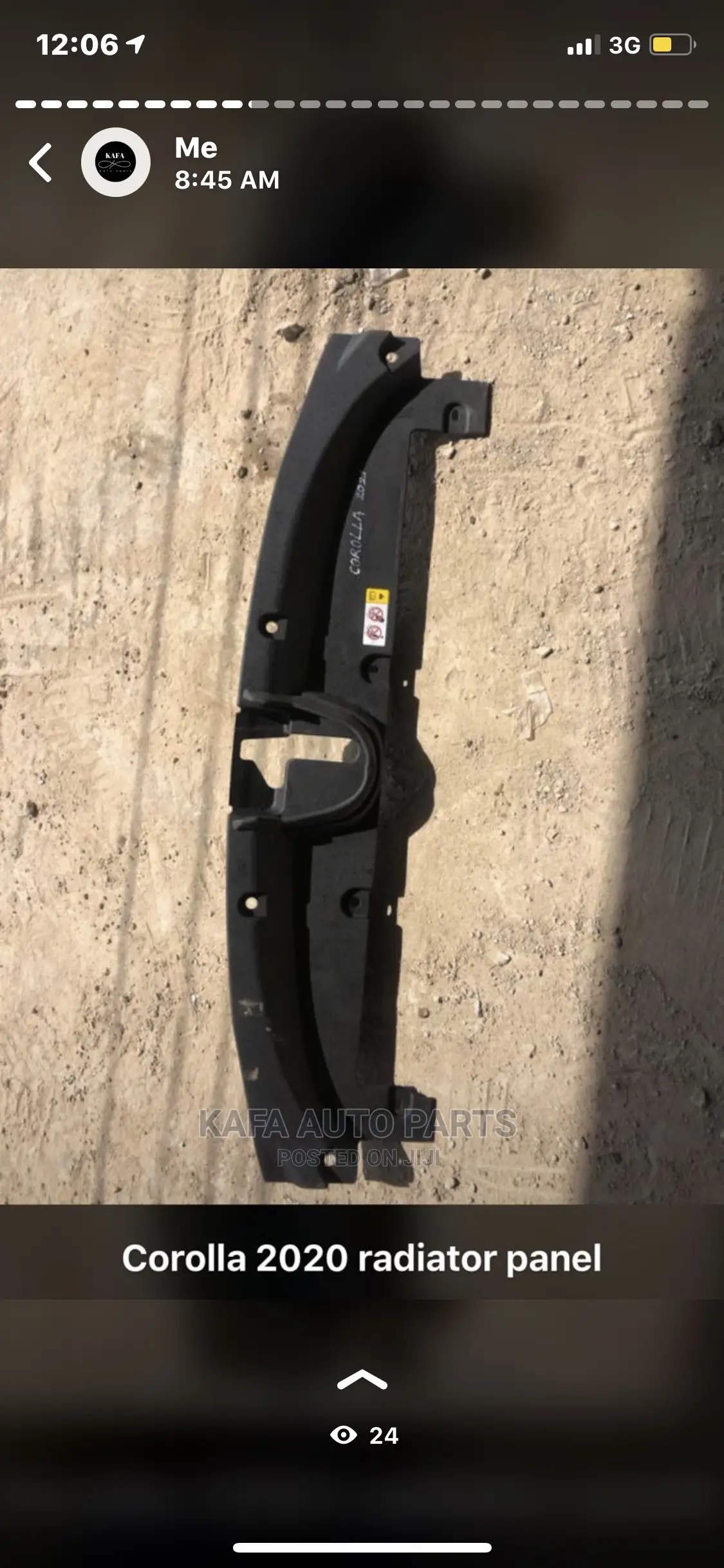 Toyota Corolla Radiator Panel 2020 Available