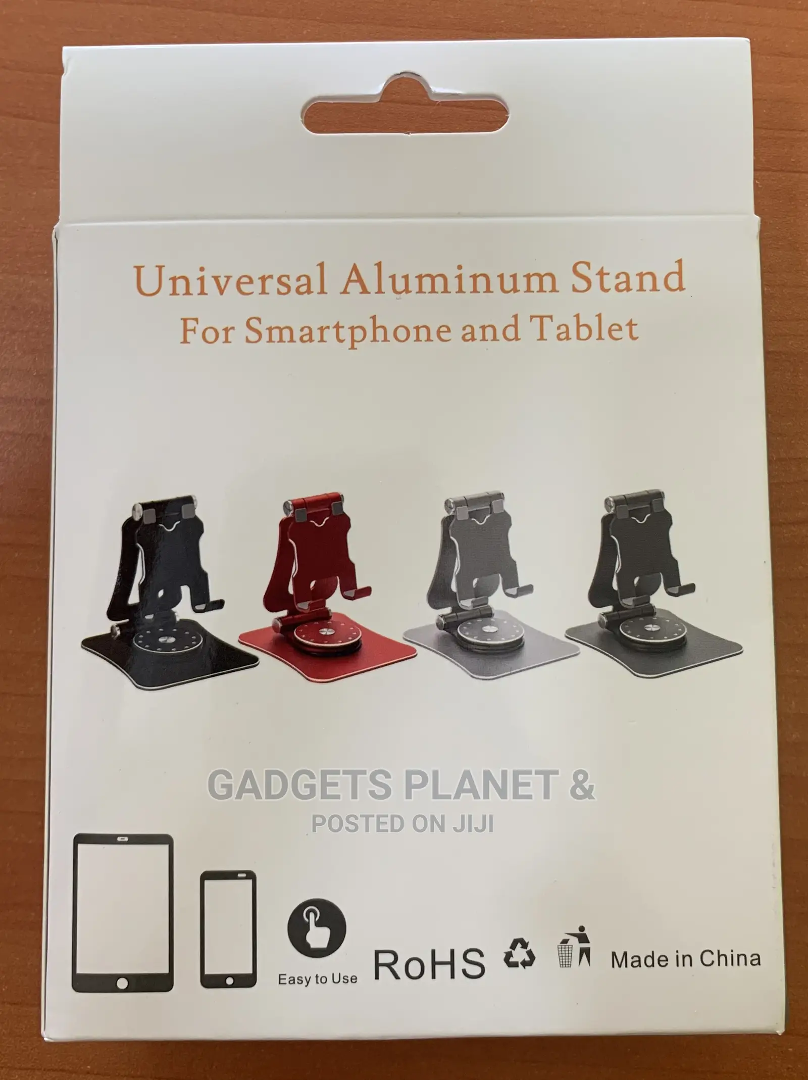 Universal Aluminum 360° Swivel Stand for Phones and Tablets