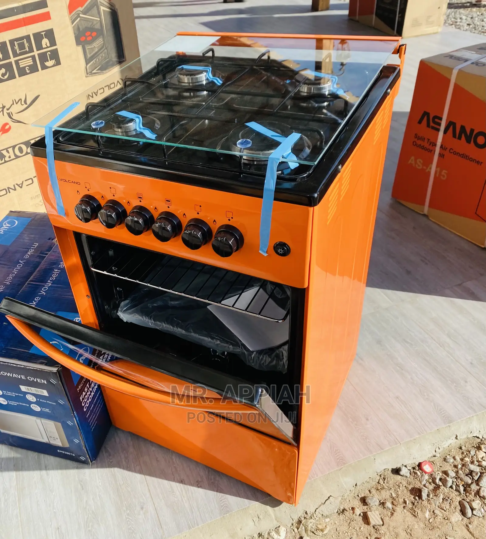 Contact Us for Orange(Volcano)50*50 4 Gas Burner 