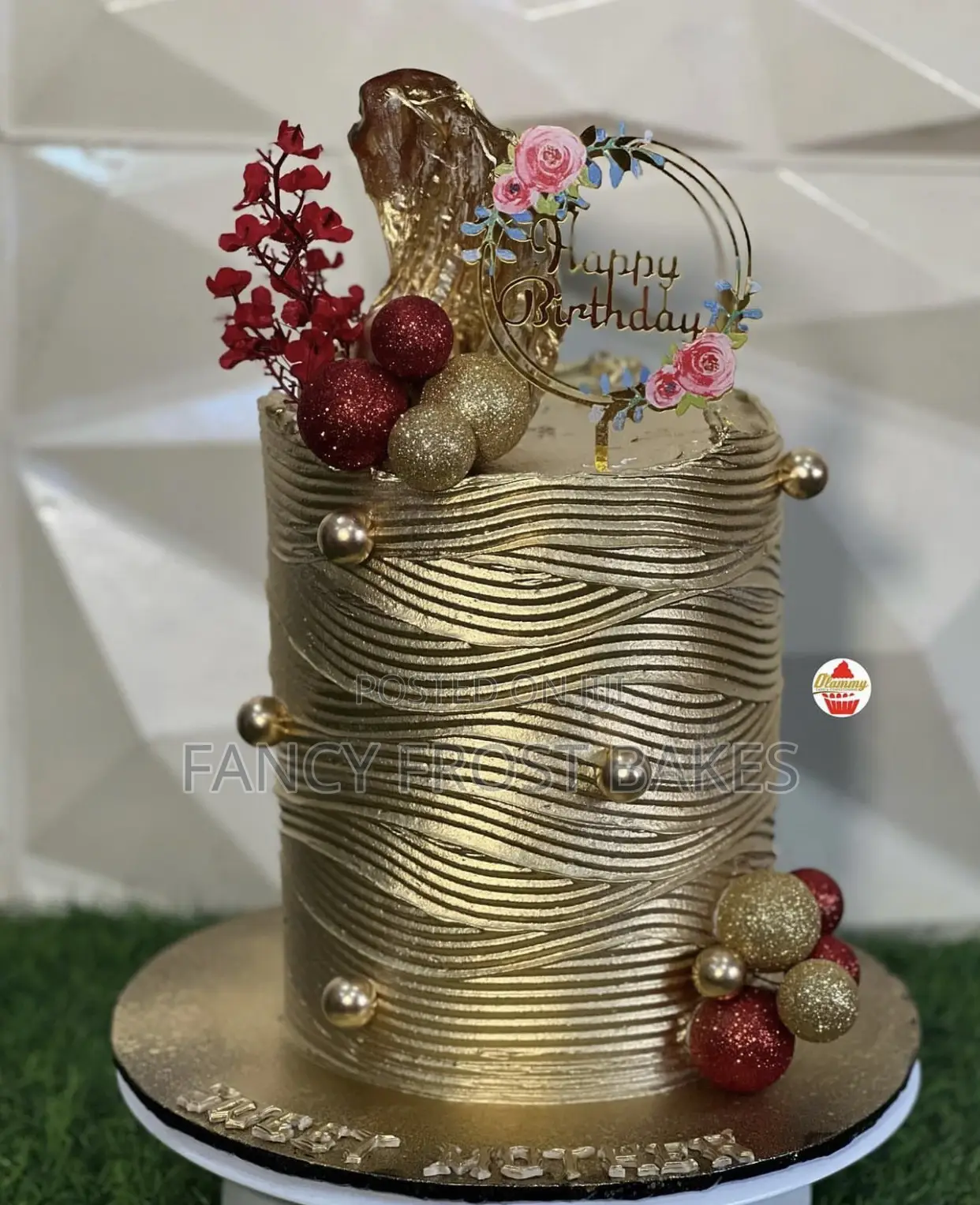 Golden Birthday Cake