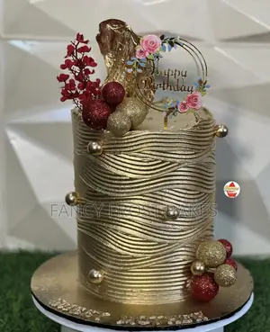 Golden Birthday Cake