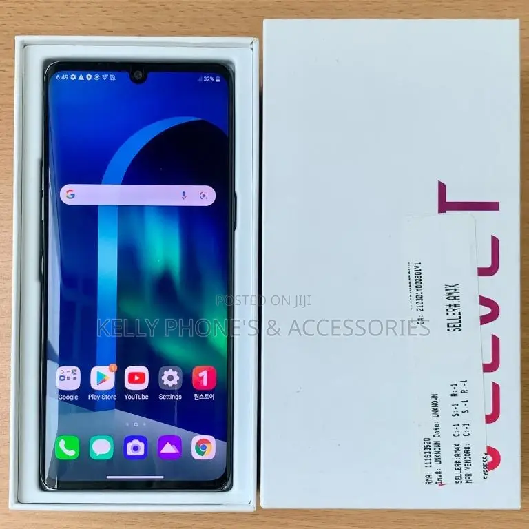 New LG Velvet 5G UW 128 GB Black
