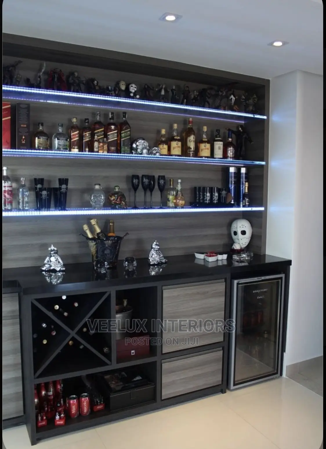 Mini Bar for Minimalist Home Office || Interior Design