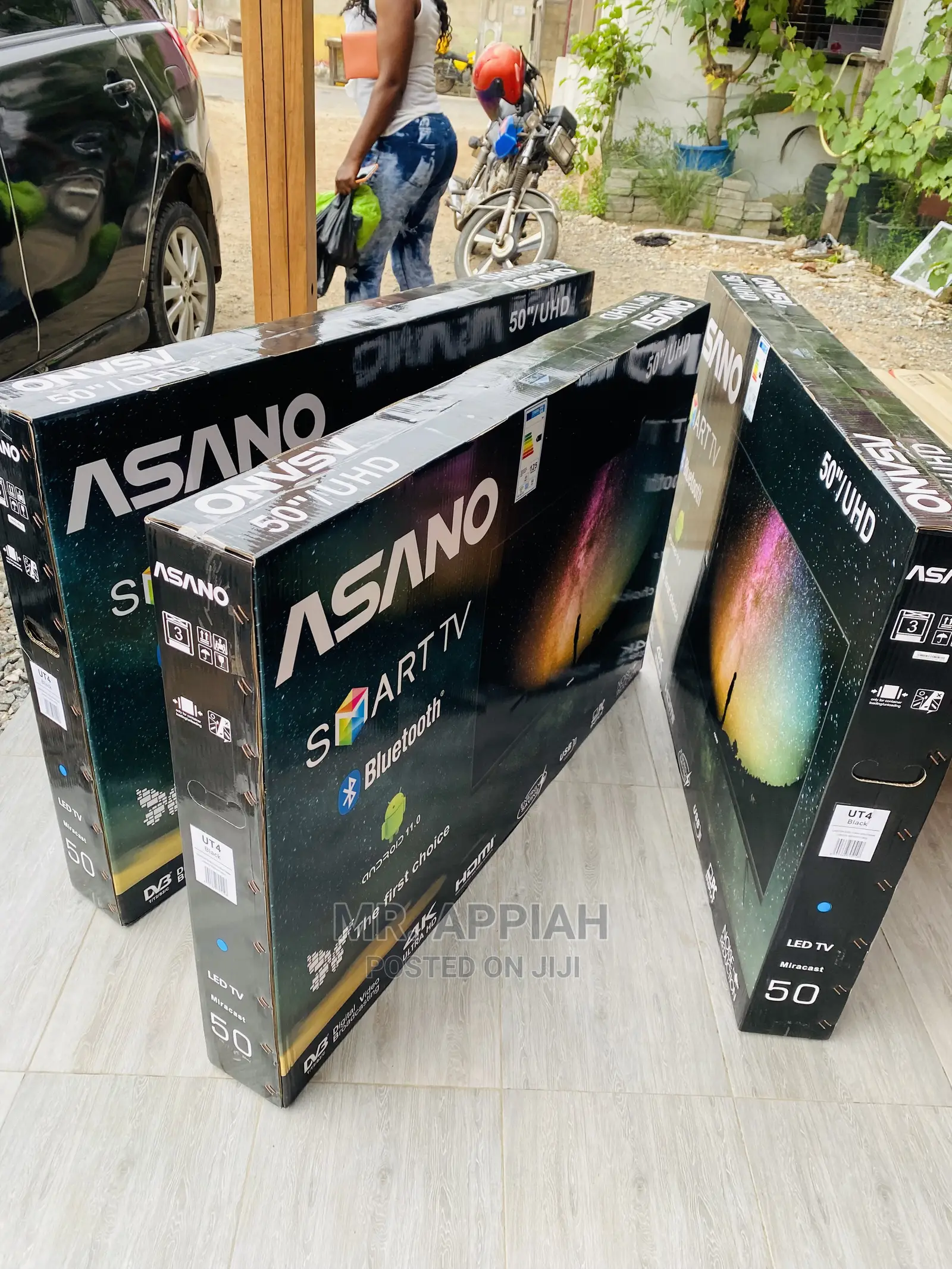 Durable Asano 50 Inch Ultra Hd Led Tv(Black)Starlight.