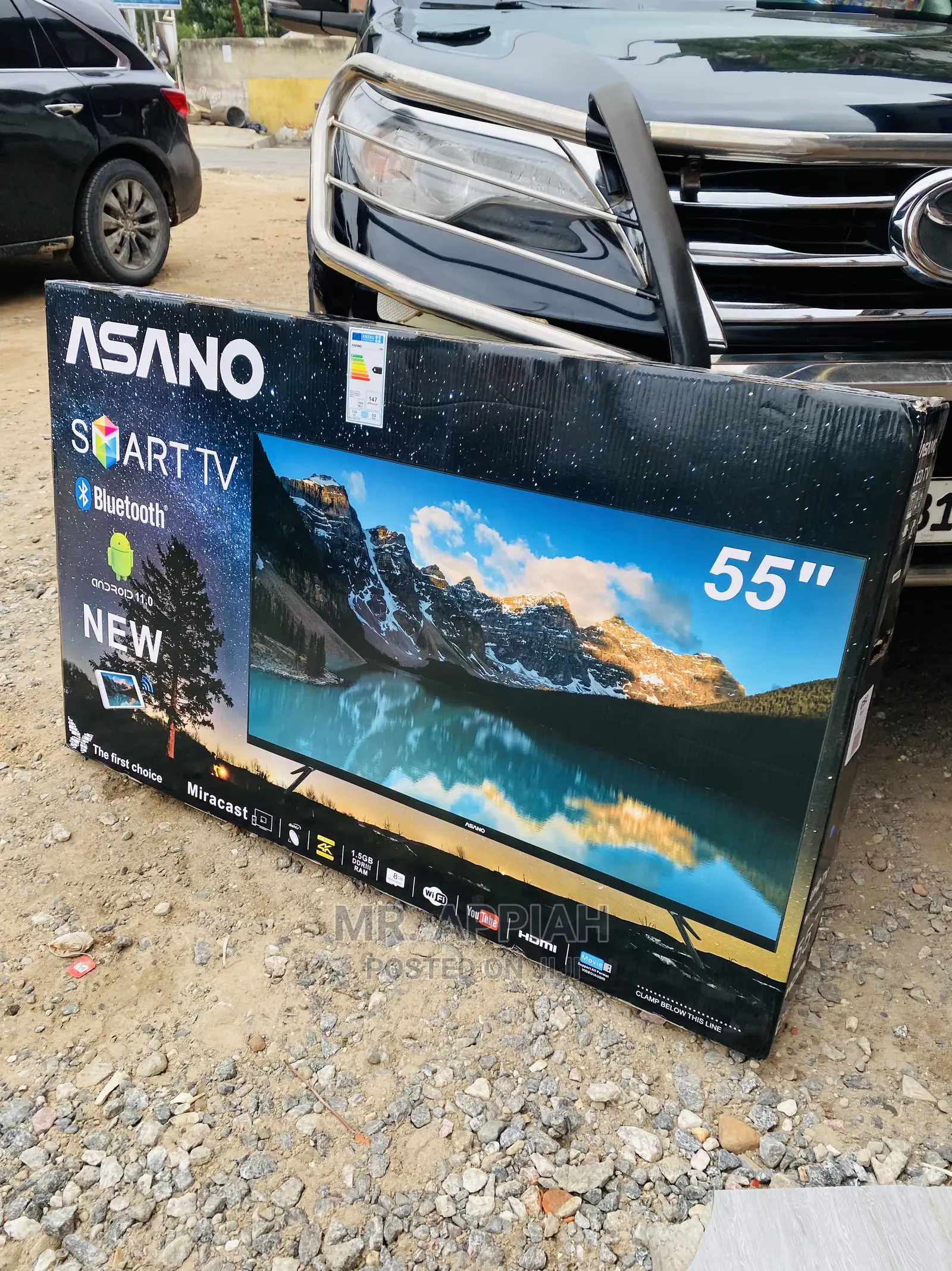 Quality Yet Affordable 55” Asano Full Hd Satelite Tv(Black)