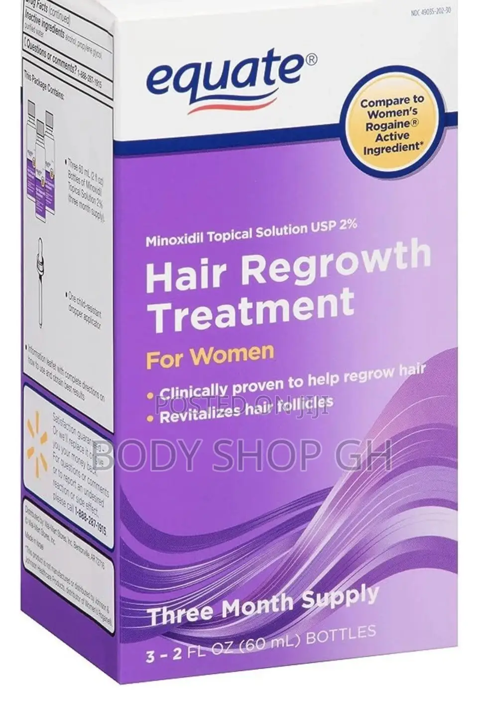 Equate Minoxidil Hair Growth Treatment for Women / Full Pack