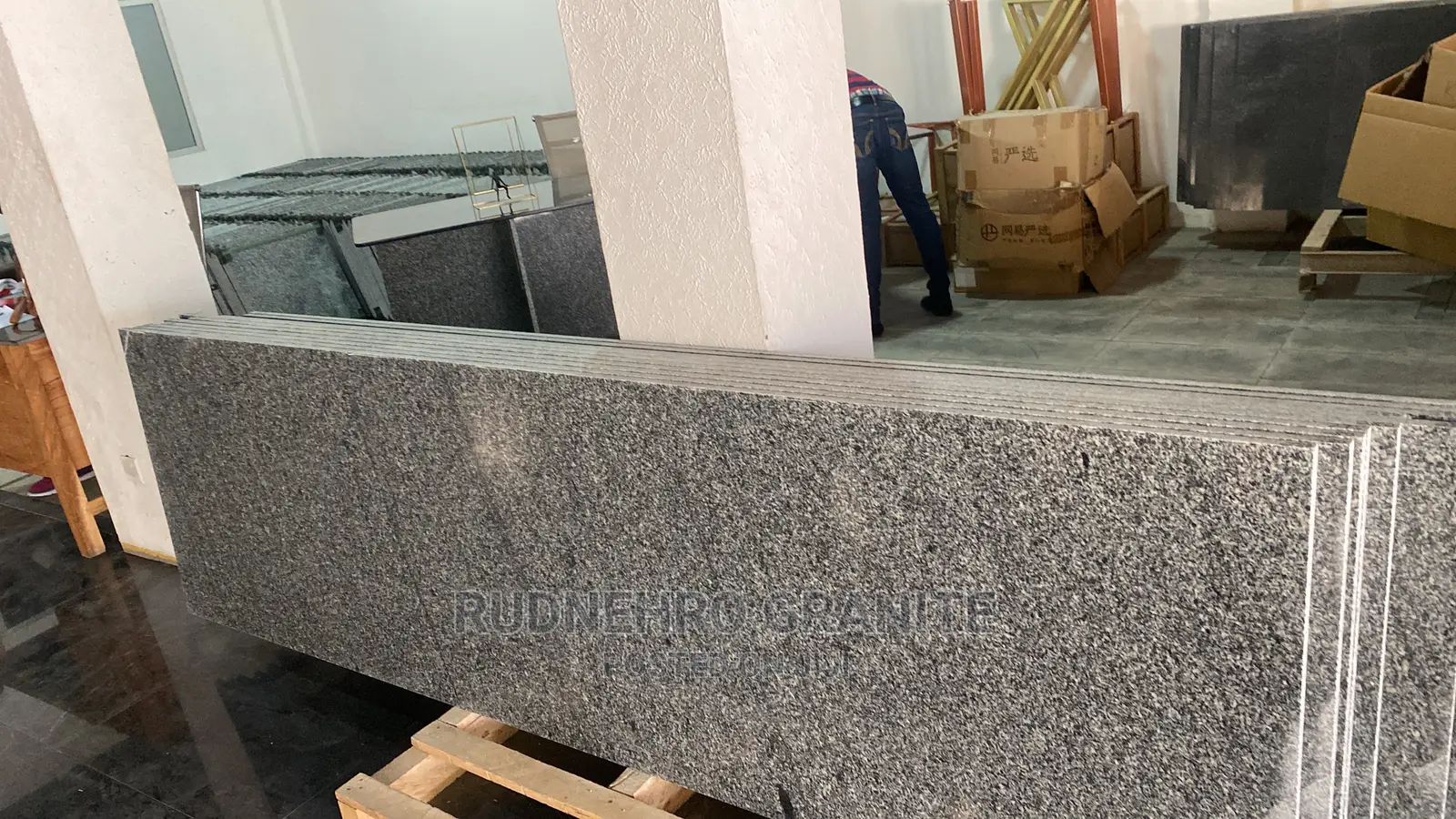 Sesame White Granite Slab