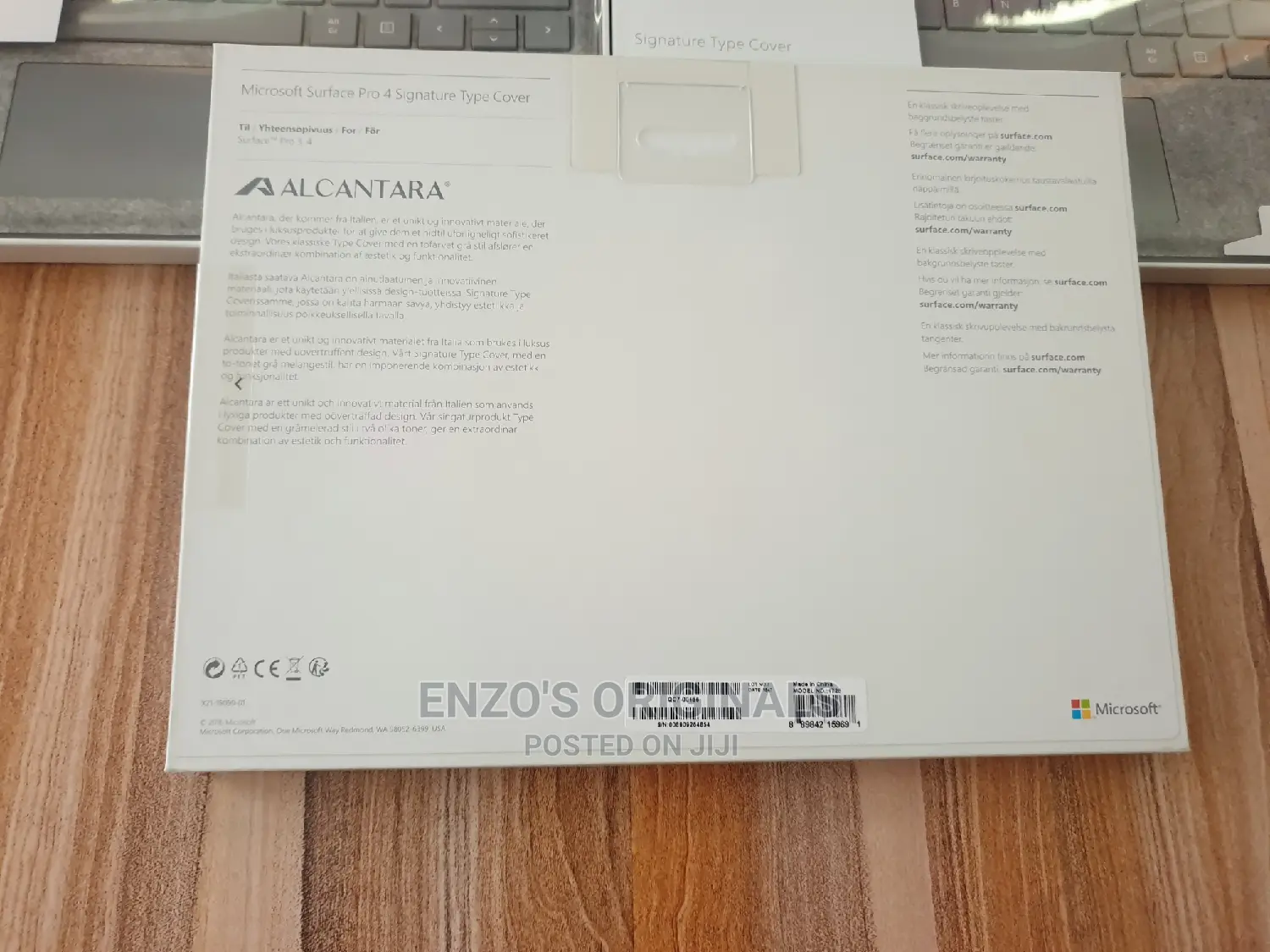Microsoft Surface Pro 3 to Pro 7 Keyboard Gray Alcantara New Sealed